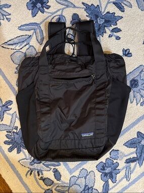 Patagonia Black Convertible Tote-Style Backpack